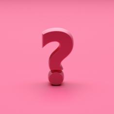 question mark on pink color background 3d illustra 6SD2SGA
