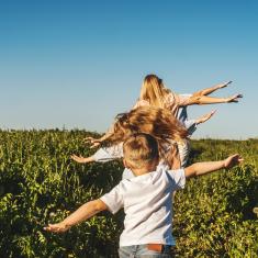 happy family like planes in field TYHHDF6